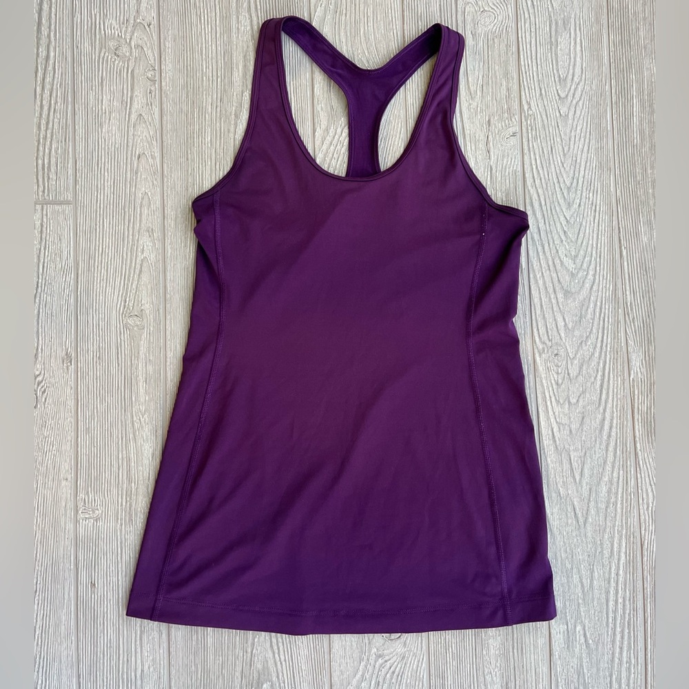 Brooks Athletic Racerback Tank Top Purple Workout Running Shirt Size S